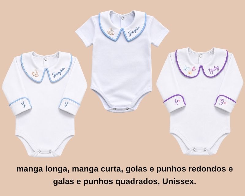 Body com Abertura nas Costas Golas e Punhos