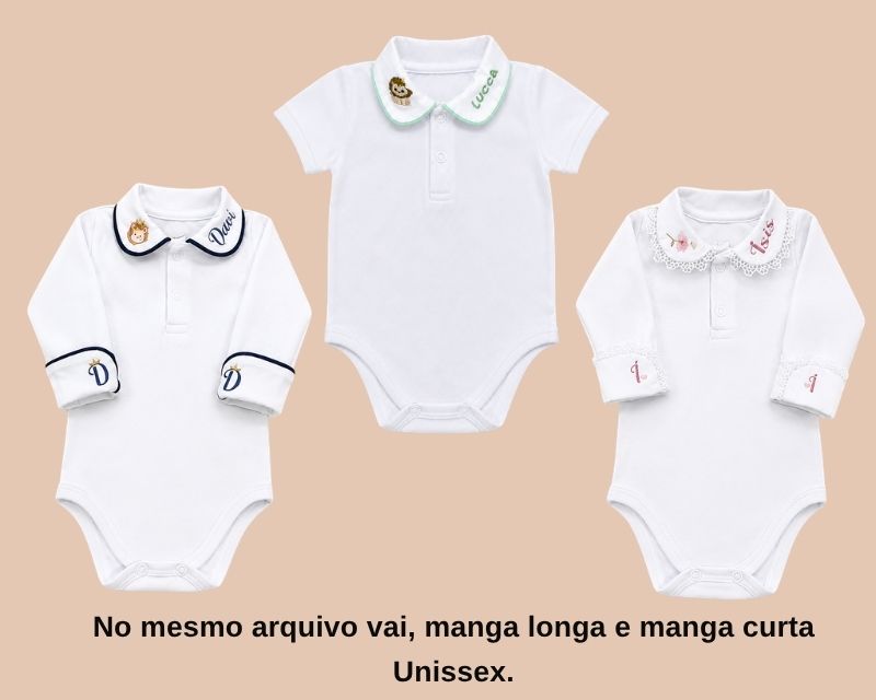 Body Pólo Gola e Punhos Redondos