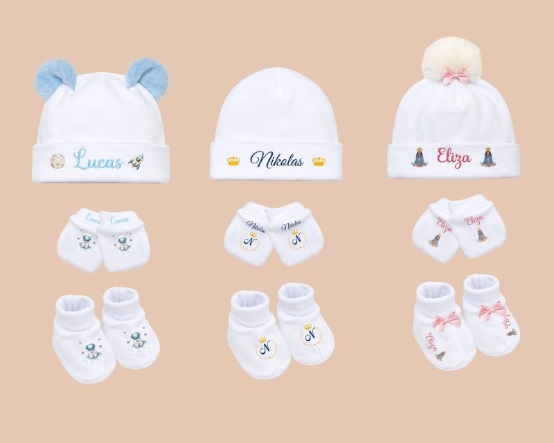 Kit Touca, Luvas e Pantufas