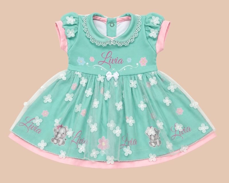 Vestido de Malha com Renda 3D